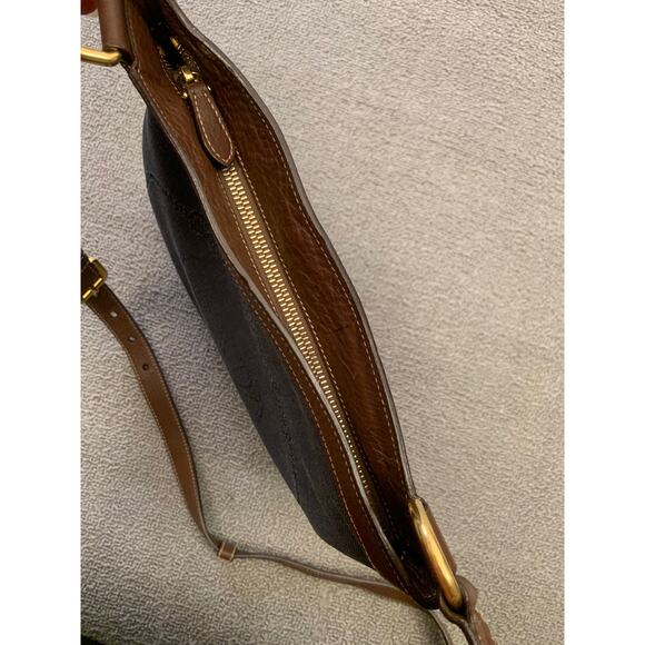 Prada Women Blue Brown Leather Crossbody Bag - Picture 6 of 9